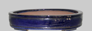 Pot oval bleu 360